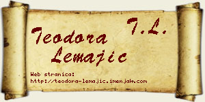 Teodora Lemajić vizit kartica